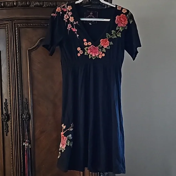 johnny was black embroidered dress Novias Bridal main image 1